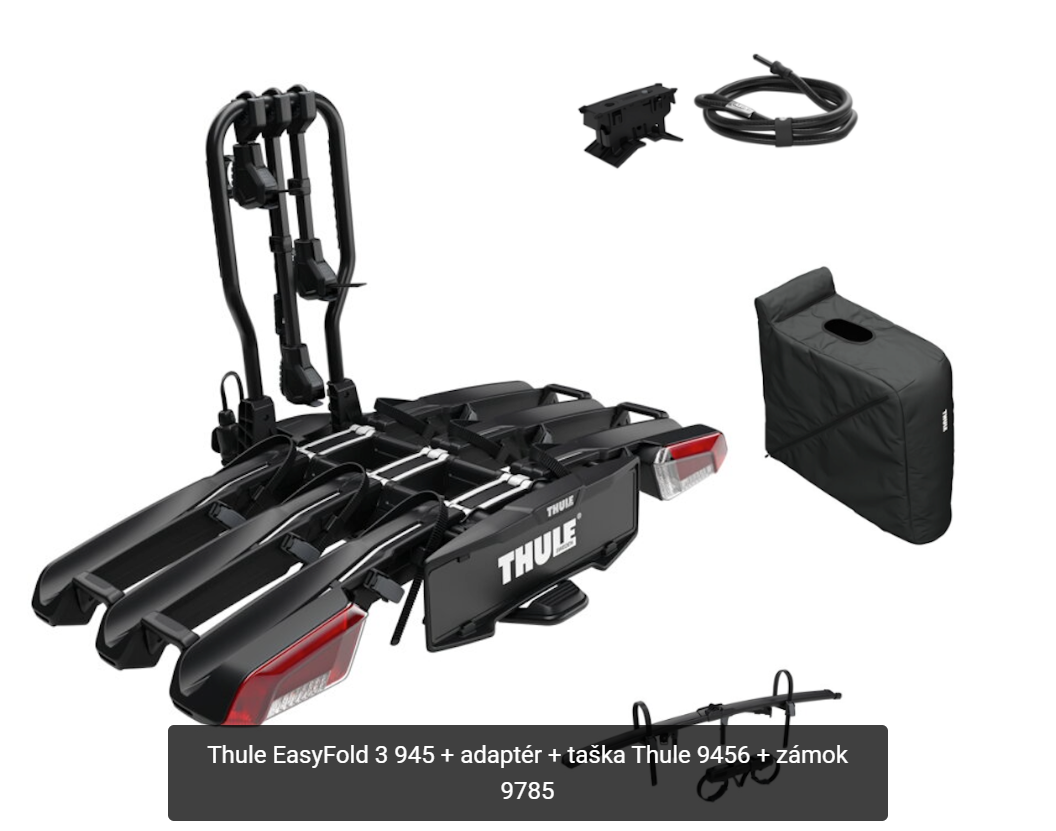 Thule EasyFold 3 945 + adaptér + taška Thule 9456 + zámok 9785